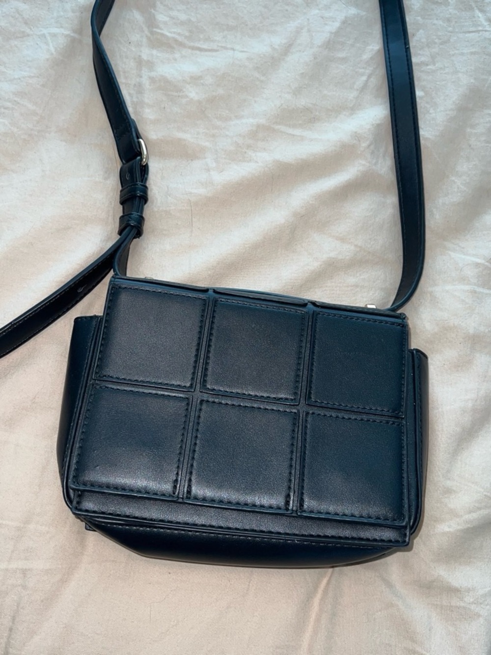 Black Quilted Leather Crossbody Bag
